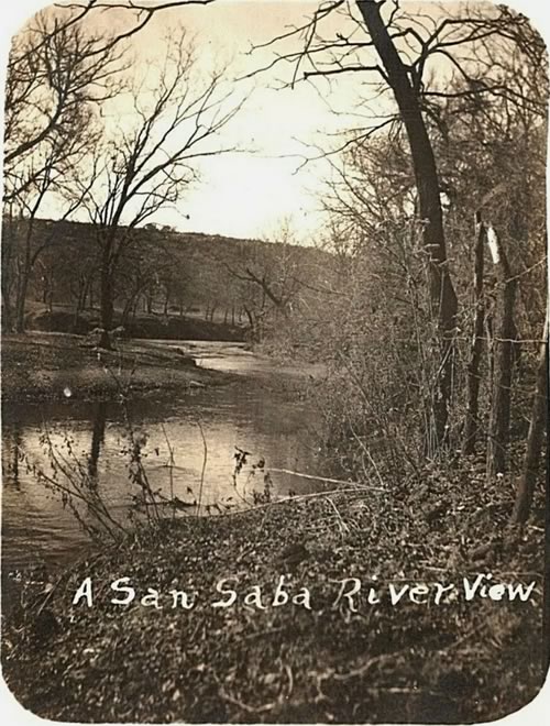 San Saba County TX - San Saba River 1909