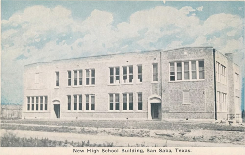 TX - San Saba New High School Building, 1910