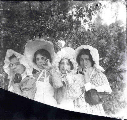 Sneaking a smoke - Colorado County , Texas vintage photo