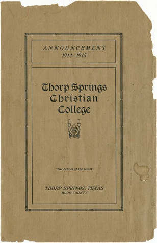 TX - Thorp Springs Christian College Year Book 1914-15