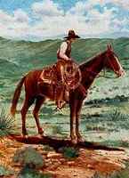 Texas cowboy mural