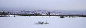 Alpine Texas snow scene