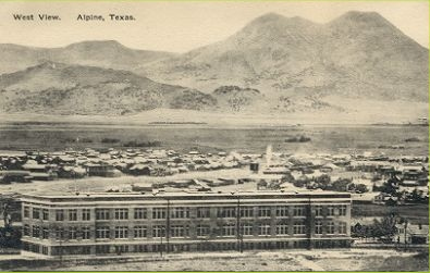 Alpine, Texas aerial and mountain view