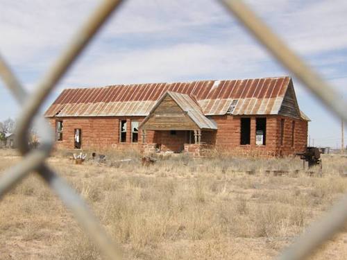 Barstow TX old schoolhouse