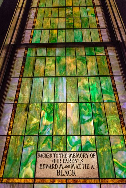 TX - Barstow First Presbyterian Church stained-glass window