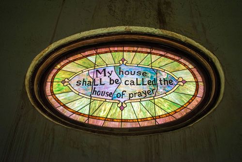 TX - Barstow First Presbyterian Church stained-glass