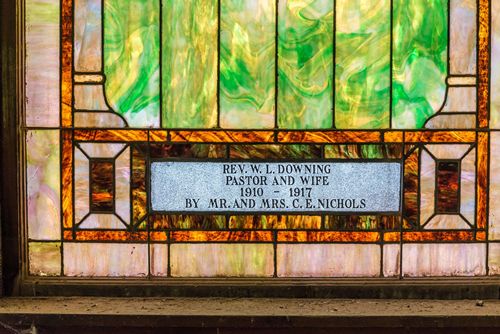 TX - Barstow First Presbyterian Church stained-glass window