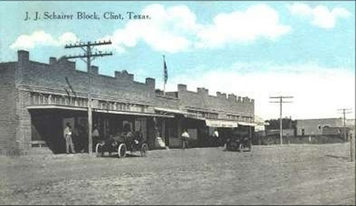 J. J. Schairer Block, Clint,  Texas