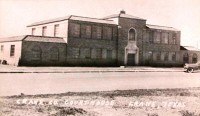 Texas 1948 Crane County Courthouse before remodeling