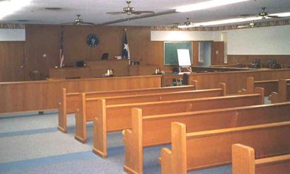 TX -  Crane County Courthouse courtroom