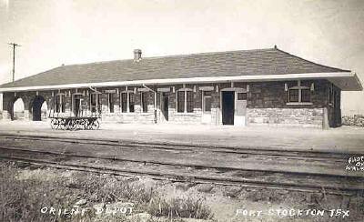 Fort Stockton TX -  Orient Depot, Texas old photo