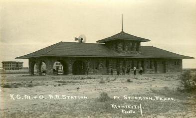 KCM & O depot, Fort Stockton, Texas old photo