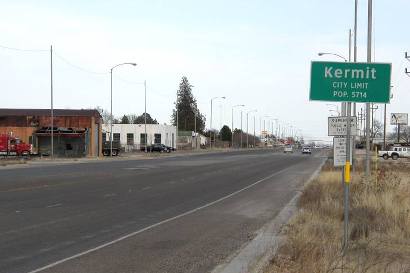 Kermit Tx - City Limit Road Sign