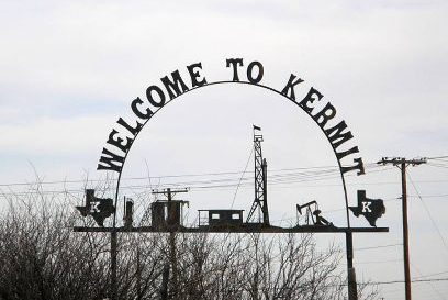 Kermit Tx Welcome Sign