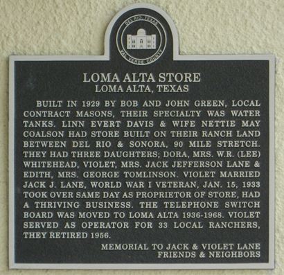 Loma Alta Tx - Store Historical Marker