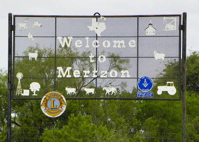 Mertzon Tx Welcome Sign