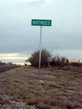 Notrees Texas sign