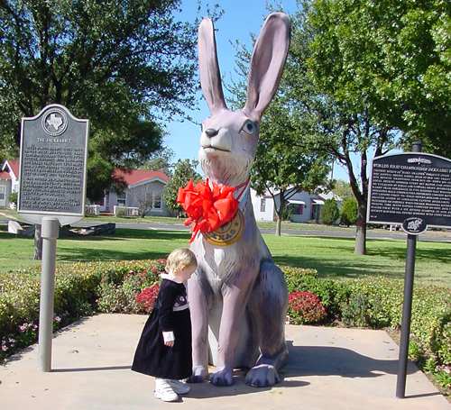 Jack Rabbit statue & historical markers, Odessa Texas