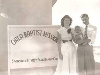 Orla Baptist Mission Pastor James Hughes family, Orla Texas