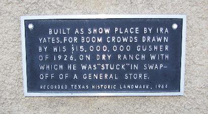 Rankin TX - Yates Hotel Historical Marker