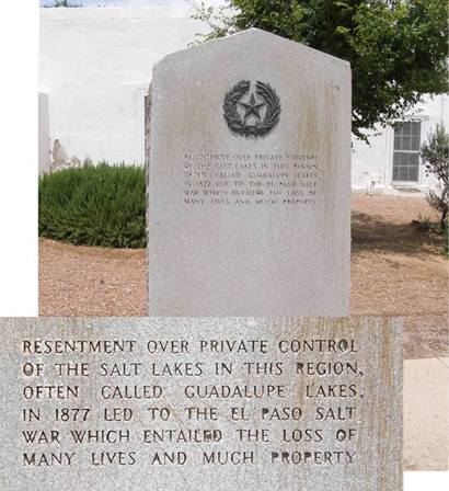 San Elizario Tx - Salt Lake War Centennial Marker