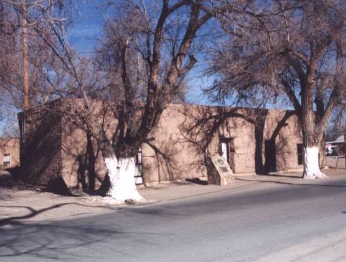 Old El Paso County jail and courthouse in the first county seat of San Elizario Texas