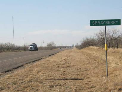 Sprayberry Tx Road Sign