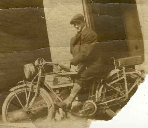 Dennis Buchiccio back home in Chicago on a civilian motorcycle