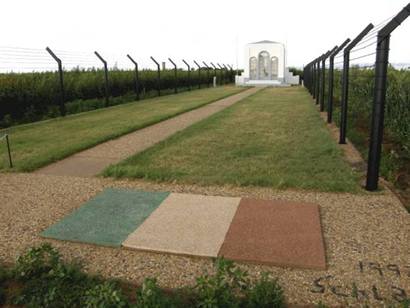 POW Camp Chapel, with Italian flag,  Hereford Texas