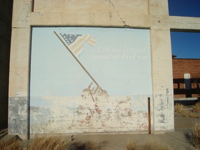 Pyote Texas Rattlesnake Bomber Base Hangar mural