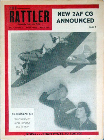 Rattler cover, Rattlesnake Bomber Base paper novemeber 11, 1944 