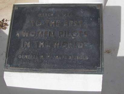 Avenger Field WWII Women Airforce Service Pilots plaque, Sweetwater TX  